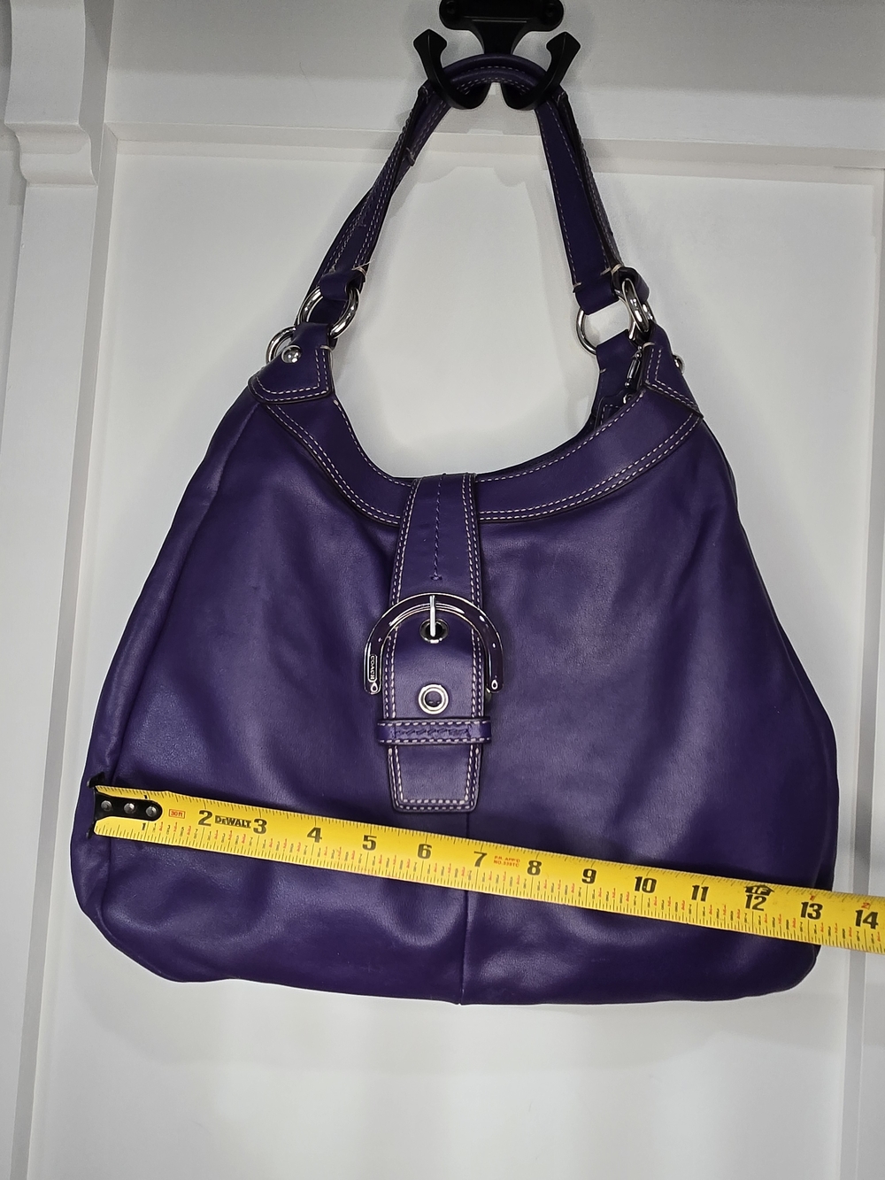 COACH Purple Leather Shoulder Bag - Picture 8 of 10